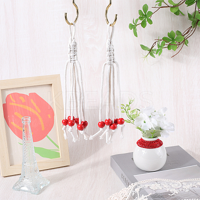 Wood Bead Banana Hangers AJEW-WH0415-10A-1
