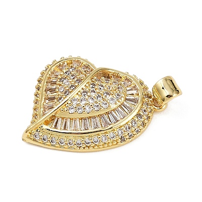 Brass Micro Pave Cubic Zirconia Pendants KK-S526-15G-A-1
