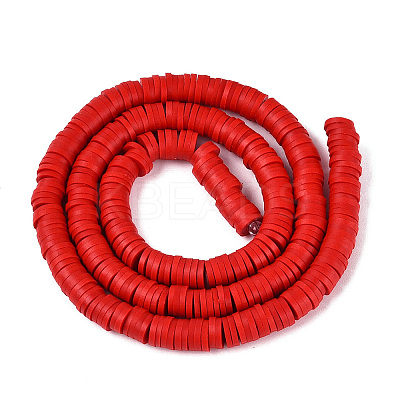 Handmade Polymer Clay Beads Strands CLAY-R089-6mm-038-1