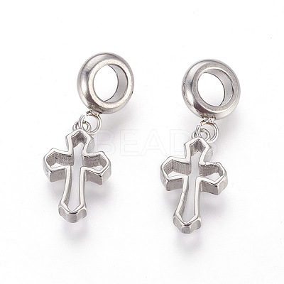 Tarnish Resistant 304 Stainless Steel European Dangle Charms STAS-P217-09P-1