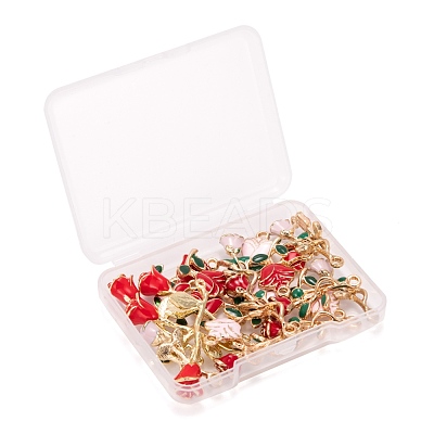 24Pcs 6 Style Alloy Enamel Pendants ENAM-LS0001-67-1