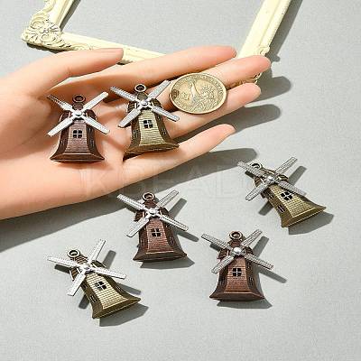 6Pcs 2 Colors Tibetan Style Alloy Pendants FIND-FS0002-56-1