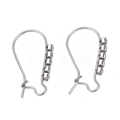 304 Stainless Steel Hoop Earrings Findings Kidney Ear Wires LS-STAS-N092-138B-01-1