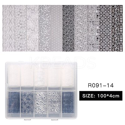 10Rolls 2 Colors Nail Art Transfer Stickers MRMJ-R091-14-1