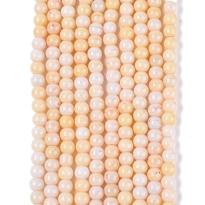 Ombre Effect Opaque Crackle Glass Beads Strands GLAA-Q106-01A-A16-1