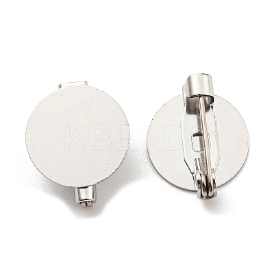 Non-Tarnish 201 Stainless Steel Tray Brooch STAS-Q246-01B-P-1