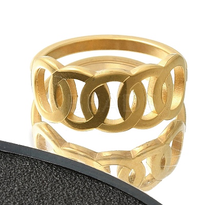 Hollow Ring 304 Stainless Steel Finger Ring for Women RJEW-L126-18B-G-1