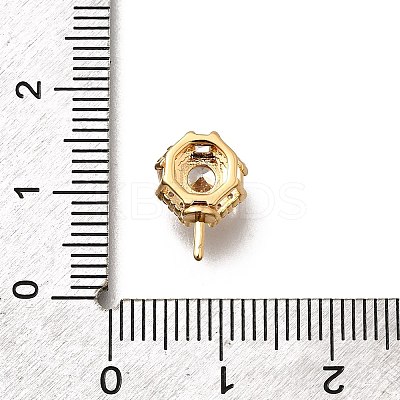 Brass Micro Pave Cubic Zirconia Peg Bails KK-K378-69G-1