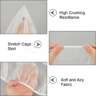 Universal Organza Bird Cage Seed Catcher Net Cover AJEW-WH20020-158B-02-1