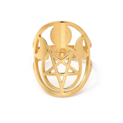 304 Stainless Steel Adjustable Rings for Women LS-RJEW-G291-01G-1