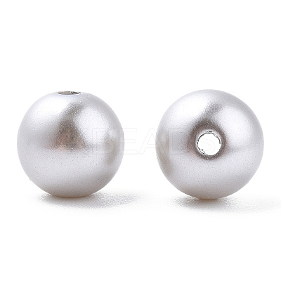 Spray Painted ABS Plastic Imitation Pearl Beads OACR-T015-05C-03-1