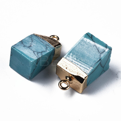 Synthetic Turquoise Pendants G-Q998-035C-1
