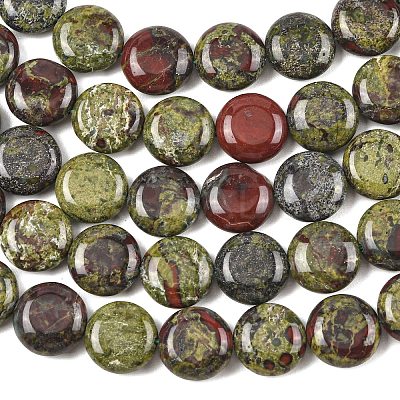 Natural Dragon Blood Jasper Beads Strands G-L648-B02-15mm-1