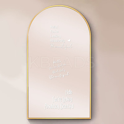 Waterproof Reflective Plastic Mirror Stickers DIY-WH0668-001-1