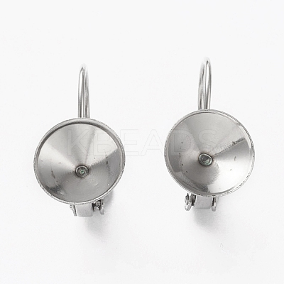 304 Stainless Steel Leverback Earring Findings STAS-L253-006A-P-1