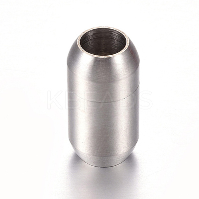 Tarnish Resistant 304 Stainless Steel Magnetic Clasps with Glue-in Ends X-STAS-Q164-1