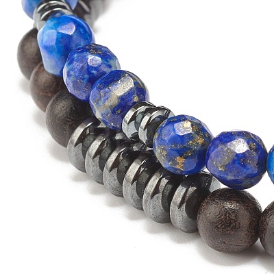 Beads Stretch Bracelets Set BJEW-JB07342-1