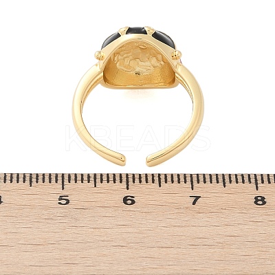 Brass Cuff Rings for Women RJEW-C122-02G-1
