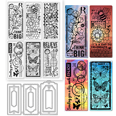 1 Sheet PVC Plastic Clear Stamps DIY-GL0004-74-1