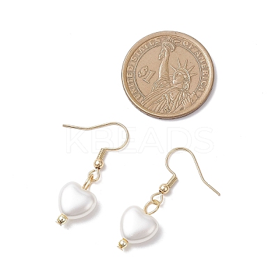 2 Pairs 304 Stainless Steel Plastic Pearl Dangle Earrings EJEW-JE06658-1