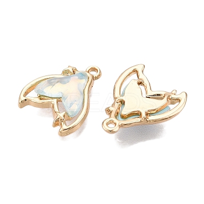 Rack Plating Alloy Glass Pendants FIND-N005-14A-1