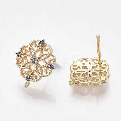 Brass Stud Earring Findings KK-T038-491A-1
