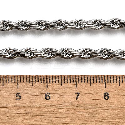 Non-Tarnish 304 Stainless Steel Rope Chain Necklaces NJEW-F226-03P-06-1