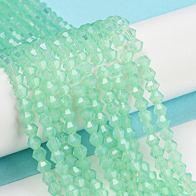 Baking Paint Transparent Glass Beads Strands DGLA-F029-J4mm-05-1