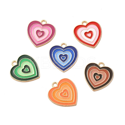 Alloy Enamel Pendants FIND-G055-21G-1
