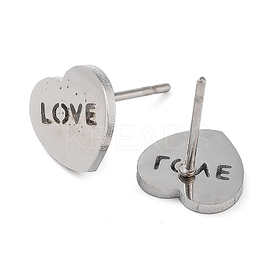 Non-Tarnish 304 Stainless Steel Stud Earrings EJEW-M242-02I-P-1