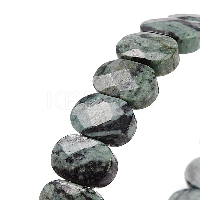 Natural Agate Oval Beaded Stretch Bracelet G-E010-01V-1
