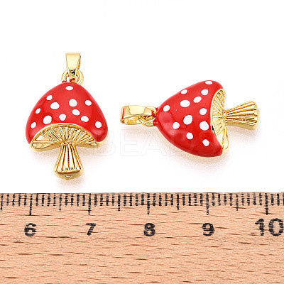 Brass Enamel Pendants KK-N257-55G-1