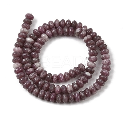 Natural Lepidolite/Purple Mica Stone Beads Strands G-K365-E01-4x6mm-1