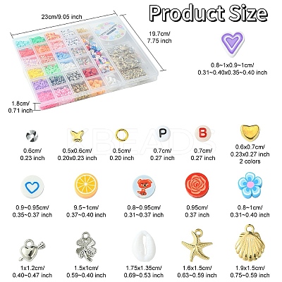 DIY Polymer Clay & Acrylic Beads Bracelets Making Kits DIY-YW0009-58-1