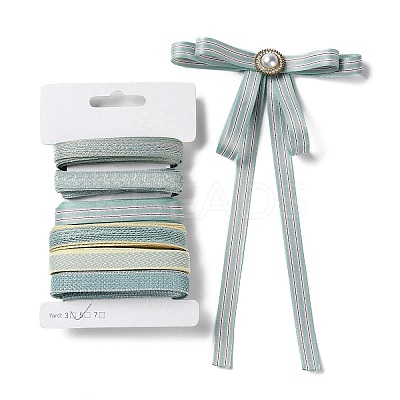 18 Yards 6 Styles Polyester Ribbon SRIB-Q022-F05-1