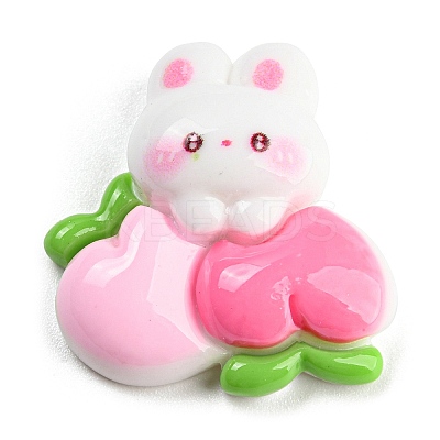 Rabbit Theme Opaque Resin Cabochons LS-RESI-C042-01D-1