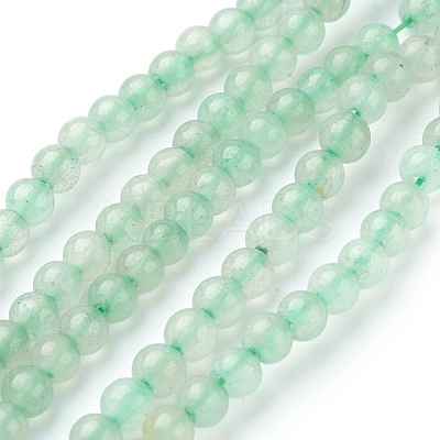 Natural Green Aventurine Beads Strands G-G099-4mm-17-1