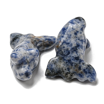 Natural Blue Spot Jasper Carved Healing Goldfish Figurines DJEW-D012-08J-1