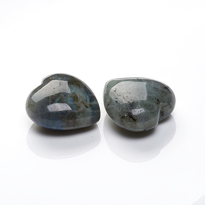 Natural Labradorite Heart Love Palm Worry Stone G-I274-46E-1