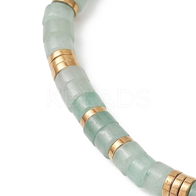 Natural Green Aventurine Beads Stretch Bracelet for Women BJEW-JB13215-02-1