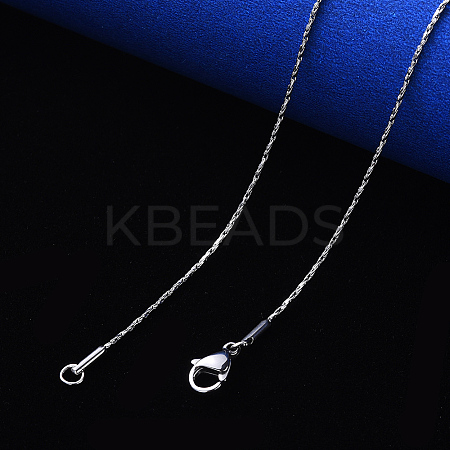 Non-Tarnish 304 Stainless Steel Boston Link Chain Necklace NJEW-S420-006D-P-1