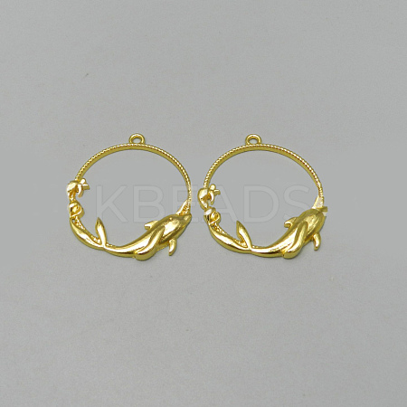 Alloy Open Back Bezel Pendants PALLOY-WH0065-74S-1