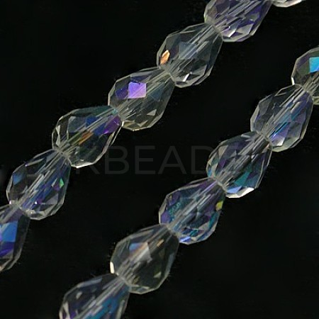 Electroplate Glass Bead Strands EGLA-E010-5x7mm-AB01-1