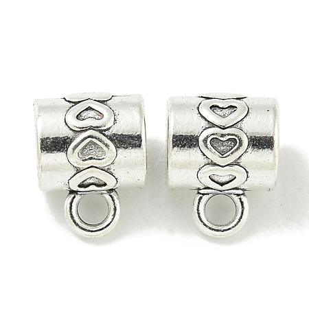 Tibetan Style Alloy Tube Bails TIBE-I026-6017AS-1
