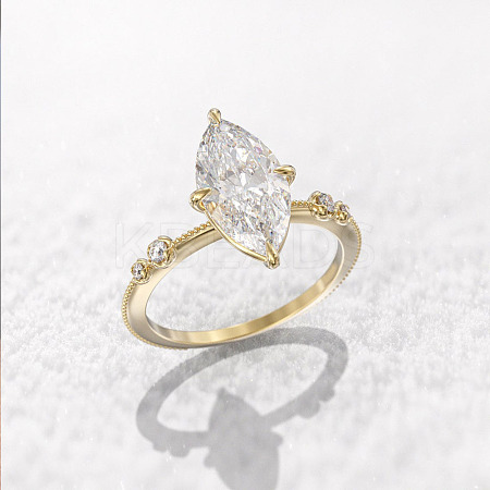 Brass Pave Cubic Zirconia Finger Rings FS-WG1A7FF-08-1