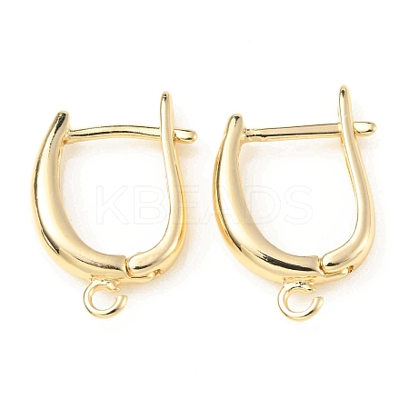 Brass Hoop Earring Findings KK-C024-15KCG-1