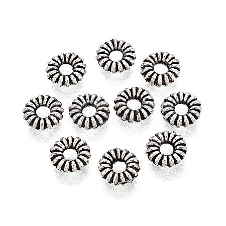 Tibetan Style Alloy Beads TIBEB-T005-05AS-1