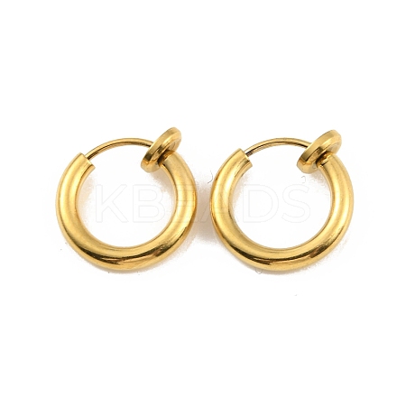 Ion Plating(IP) 304 Stainless Steel Clip-on Earrings EJEW-M218-03A-G-1