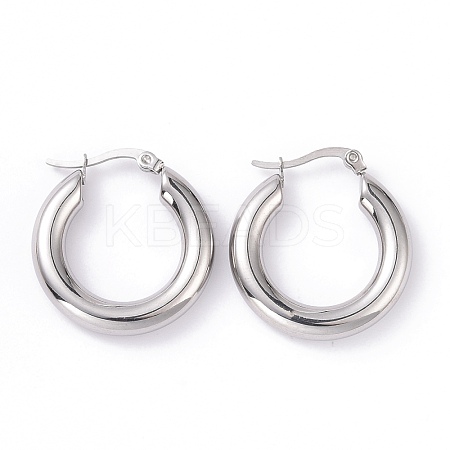 Non-Tarnish 304 Stainless Steel Chunky Hoop Earrings for Women EJEW-G298-09P-1