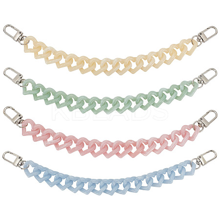 8Pcs 4 Colors Acrylic Boot Strap Chains FIND-GO00003-1